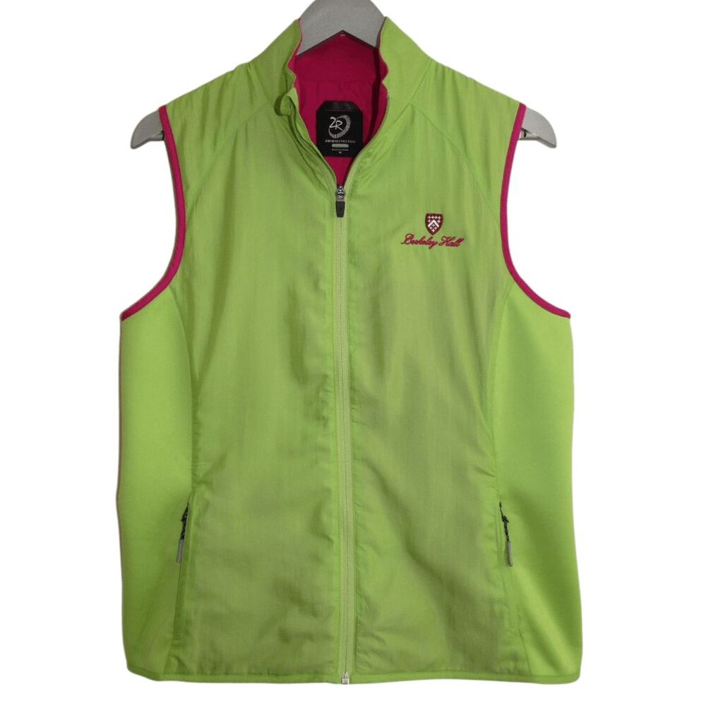 Zero‎ Restriction Women’s Golf Jacket Vest Lime & Hot Pink Full Zip Tour Size M